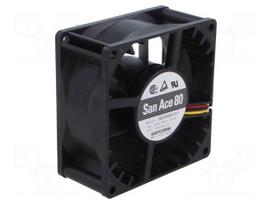 Fan: DC | axial | 48VDC | 80x80x38mm | 136.8m3/h | 49dBA | ball | 5700rpm