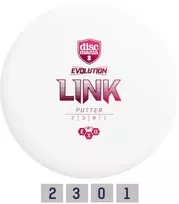 Diskgolfo diskas Putter SOFT EXO LINK Evolution Baltas