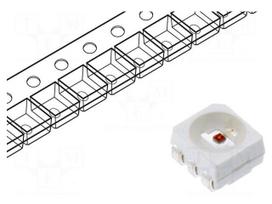 LED | red | SMD | PLCC6 | 4000÷6000mcd | 1.6÷2.6VDC | 3.4x3.3x1.9mm | 120°