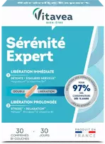 Prancūzija Vitavea Serenite Expert Emocinei pusiausvyrai, 30 dviejų sluoksnių tablečių.