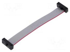Ribbon cable with IDC connectors | IDC socket,both sides | 30AWG
