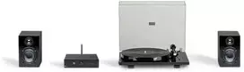Muzikinis centras Pro-Ject STEREO SET E PHONO - Minimalistinė garso sistema su patefonu, juoda