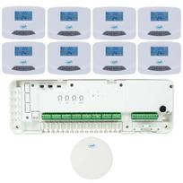 Wi-Fi automation kit PNI CT28 Pro 8 for underfloor heating, Tuya Smart mobile app, 8 control units and internet hub included