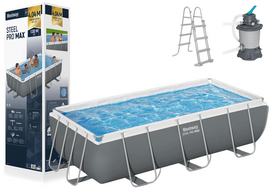 Laistymo įranga // Sodo laistymo sistema | Laistymas | Baseinai ir priedai // Basen Stelażowy 404 x 201 x 100 cm Bestway 56442