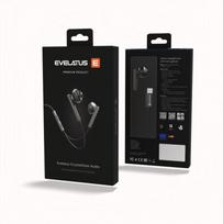 Laidinės ausinės Evelatus  Crystal Clear Audio headphones with Type-C with microphone CCA-TC-BL Black