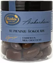 Rūta Anakardžiai su pieniniu šokoladu, 120 g