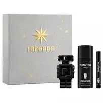 „Paco Rabanne Phantom“ dovanų rinkinys: kvepalai (50 ml), dezodorantas purškiklis (150 ml) ir kvepalų miniatiūra (10 ml), 50 ml