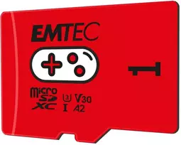 Atminties kortelė „Emtec Micro SDXC 1TB UHS-I U3 V30 A2 Gaming“ kortelė, raudona
