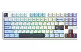 AULA Gasket F87 Pro V2 „Glacier Blue Star Vector RGB“ klaviatūra
