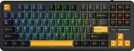 AULA Gasket F87 Thunder Juodas GrayWood RGB Klaviatūra