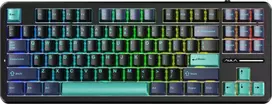 AULA Gasket F87 Pro Klaviatūra Juodas Cyan Mėlyna GrayWoodV4 RGB