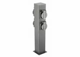 GTV Sodo stulpas LARGO-P 36, IP44, 4 * schuko lizdai, maks. 3500 W, stulpas, grafitas