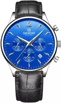 Vyriškas laikrodis Giewont Chronograph Safyro Juodas ir Mėlynas GW6310-A3