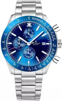 Vyriškas laikrodis Giewont Chronograph Sapphire Sidabrinė Mėlyna GW8720-B3