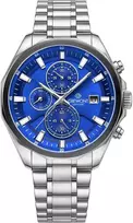 Vyriškas laikrodis Giewont Chronograph Sapphire Sidabrinė Mėlyna GW7290-B3
