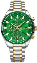Giewont Chronograph Safyro Vyriškas Laikrodis Sidabrinis Žalias GW7290-B7