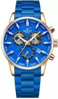 Vyriškas laikrodis Giewont Chronograph Safyro mėlynos spalvos GW4580-B5