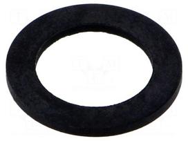 Gasket | CR caoutchouc | Thk: 1.5mm | Øint: 35.5mm | PG29 | black