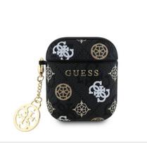 Dėklai ausinėms Guess - AirPods 1/2 PU 4G Peony Charm Case Black