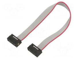 Ribbon cable with IDC connectors | IDC socket,both sides | 30AWG