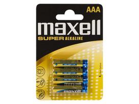 Akumuliatoriai ir baterijos // AA, AAA ir kitų dydžių baterijos, įkrovikliai – galima užsakyti // 3067# Bateria alkaiczna aaa 1.5 lr3 maxell super blister 4szt.
