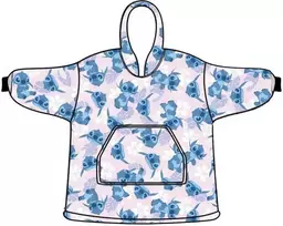 Disney Lilo ir Stitch šviesiai rožinis pončas, pliušinis vilnos pledukas 3-6 metų vaikams