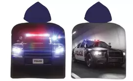 Policijos automobilio paplūdimio rankšluostis pončas 50*100cm
