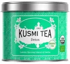Organic blend of žalias tea and herbs Kusmi Tea Detox, 100 g (in a metal tin)