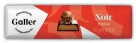 Chocolate bar Galler Dark Praline, 70 g