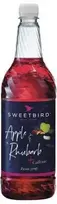 Syrup with added caffeine for iced drinks Sweetbird Fusions+ Apple and Rhubarb, 1 l