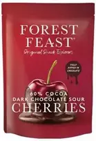 Forest Feast dark chocolate-coated sour cherries, 120 g