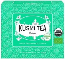 Organic blend of žalias tea and herbs Kusmi Tea Detox – 20 muslin tea bags