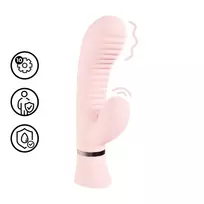 Loveline By Shots Rožinė Mystique - Ribbed Rabbit Vibrator - Rožinė