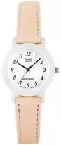 Laikrodis CASIO Moteriškas Laikrodžio Modelis LQ-139L 4B2 - Oranžinė Odinė Juosta