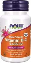 Now Foods NOW Vitamin D3 5000 IU 240 kaps.