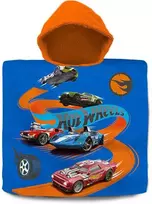 Kids Euroswan Vaikiškas Euroswan pončas Poncho rankšluostis HOT WHEELS vaikams 60x120 gobtuvas KIDS HW00013