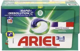 Mondex ARIEL 3 viename skalbimo kapsulės, 19 vnt., spalvotiems skalbiniams, 374,3 g