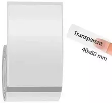 Etiketės serija B Niimbot 40x60 mm 125 vnt. permatomos