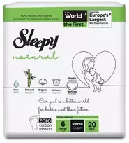 Sauskelnės Pants Sleepy 6 dyd./Xlarge/30vnt. Natural
