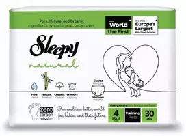 Sauskelnės Pants Sleepy 4 dyd./Maxi/30vnt. Natural