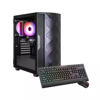 Stacionarus kompiuteris „Hyrican Diamond BK 7795“ – AMD Ryzen 5 5500, 16GB RAM, 1 TB SSD, „NVIDIA GeForce RTX 5050“, „Windows 11 Home“.