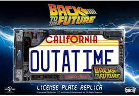 Doctor Collector Back to the Future DeLorean Outatime license plate replica