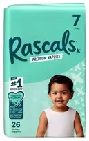 Rascal And Friends RASCALS sauskelnės, 7 dydis, 17 kg+, 26 vnt.