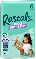 Rascal And Friends RASCALS sauskelnės-kelnaitės, 6 dydis, 15-20 kg., 26 vnt.
