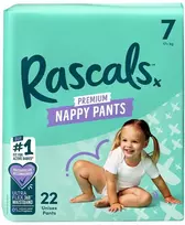 Rascal And Friends RASCALS sauskelnės-kelnaitės, 7 dydis, 17 kg+, 22 vnt.