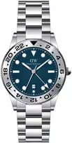 Laikrodis Daniel Wellington Iconic GMT 40 Link Brushed Bezel Sidabrinis DW00100922