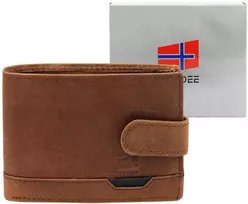 Vyriška odinė piniginė Nordee HJORT 035L šviesiai ruda