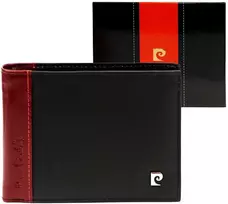 Natūralios odos vyriška piniginė Pierre Cardin TILAK30 8806, juoda/raudona