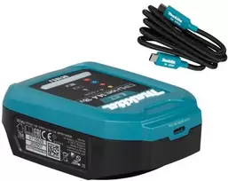 Makita 1916D9-8 Kroviklis DC18SJ+USB-C(PD) kabelis 60/80/100W: LXT (Automobilinis-Kroviklis)