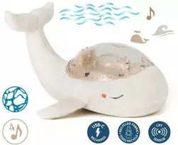 Projektorius su pozytywką - Wieloryb balta ECO - Cloud b® Tranquil Whale™